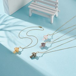 Ожерелья с подвесками из натуральных и синтетических грибов из смешанных камней&nbsp;NJEW-JN03967