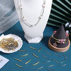 400шт 2 цвета латунные бусины трубки KK-SC0005-05