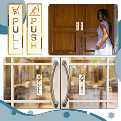 4 шт. 2 стиля самоклеящиеся акриловые дверные таблички&nbsp;AJEW-GA0006-91D