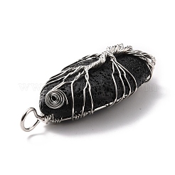 Большие подвески из натуральной лавы&nbsp;KEYC-F019-01P