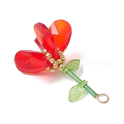 Подвески-цветы из стеклянных бусин ручной работы&nbsp;PALLOY-MZ00742-05