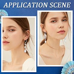 40шт 4 стиля латунные серьги с рычагом&nbsp;DIY-CN0002-84