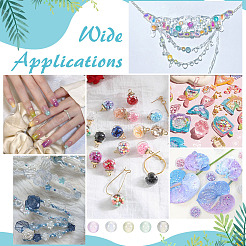 120 г 10-цветные ab-цветные мини-шарики для нейл-арта из стекла с 3D покрытием&nbsp;MRMJ-PH0003-05