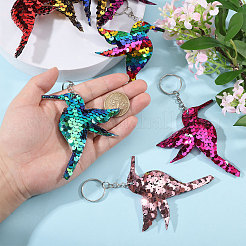 40 шт. 8-цветный брелок с подвеской в виде колибри&nbsp;KEYC-CA0001-60