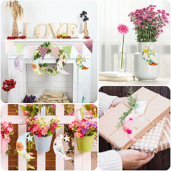 40 сумка 2 стиля луна и звезда незаконченные заготовки деревянные подвески набор для рисования искусства&nbsp;HJEW-CA0001-75