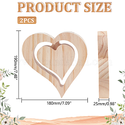 Сердце незавершенное деревянное украшение&nbsp;DIY-WH0888-465