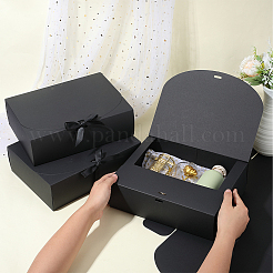 Складные бумажные подарочные коробки с лентой CON-WH20001-11D-02