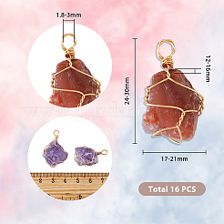 16 шт. грубые необработанные натуральные смешанные камни&nbsp;FIND-HY0001-31