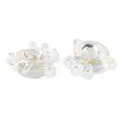 Прозрачные акриловые бусины с УФ-покрытием&nbsp;OACR-S145-01