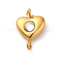 Подвески-сердечки из нержавеющей стали 304 со стразами&nbsp;STAS-M110-15G