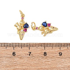 Латунные микро проложить кубического циркония подвески&nbsp;KK-C143-04G