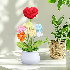 1 шт. вязаный вручную цветок для горшечных растений&nbsp;DJEW-SC0001-15D