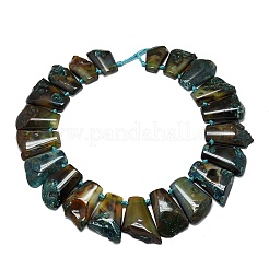 Нити градуированных бусин из натурального бразильского агата (окрашенного и нагретого)&nbsp;G-B165-B02