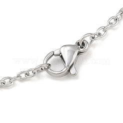 Не тускнеющие унисекс-ожерелья из нержавеющей стали 304 с цепочкой STAS-O037-83P-02