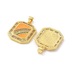 Латунь эмаль подвески&nbsp;KK-U044-13G