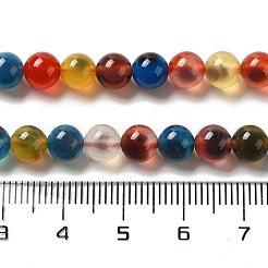 Нити из натуральных окрашенных и нагретых агатных бусин&nbsp;G-K356-A01-01