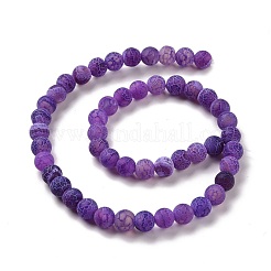 Природные треск агат бисер нитей&nbsp;X-G-G055-8mm-8