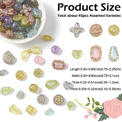 50 г прозрачных акриловых бусин&nbsp;MACR-YW0004-35