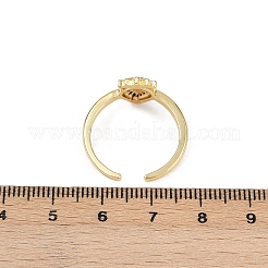 Регулируемые манжетные кольца с микропаве из кубического циркония из латуни&nbsp;RJEW-C139-14A-G