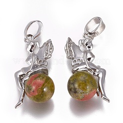 Природные подвески Unakite&nbsp;G-L512-E03