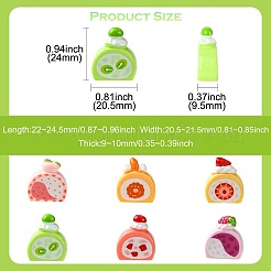 36 шт. 6 стиля смоляная модель еды скульптура витрина украшения&nbsp;DIY-CJ0003-15