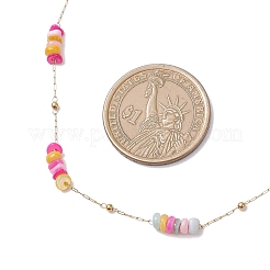 Ожерелья из цепочек с бусинами из натуральных ракушек&nbsp;NJEW-JN05448