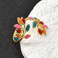 Кольца-манжеты из нержавеющей стали 304 с эмалевым покрытием&nbsp;RJEW-D309-01G