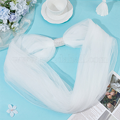 Нейлоновая свадебная шаль из сетки&nbsp;AJEW-WH0816-380A