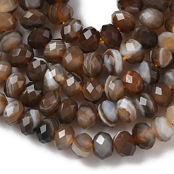 Натуральные полосатые агатовые бусы&nbsp;G-D344-A34-04