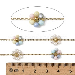 Цепи из нержавеющей стали 304 ручной работы с бусинами&nbsp;CHS-L031-11G-05