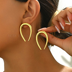 Винтажные латунные серьги-гвоздики в форме буквы U&nbsp;NX2935