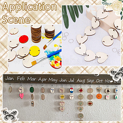 100 шт. неокрашенных необработанных деревянных звеньев&nbsp;DIY-SP0005-50