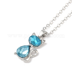 Ожерелья из сплава со стразами в форме кошки&nbsp;FS-WG5CA0C-02