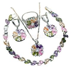 Цветочные латунные подвески с кубическим цирконием&nbsp;FS-WG38B31-03