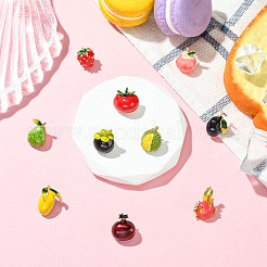 10 шт. 10 эмалевых значка с фруктовой тематикой&nbsp;JEWB-CJ0001-83