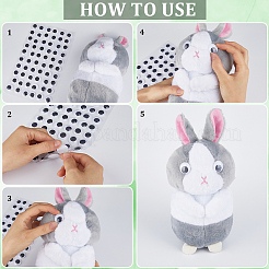 8 лист 4 стилей самоклеящиеся пластиковые качающиеся глазки-кабошоны&nbsp;KY-GF0001-56