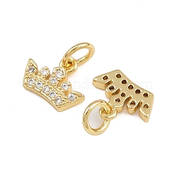 Латунные микропаве прозрачные кубические циркониевые подвески&nbsp;KK-A269-29G