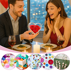 Подарочные коробки для конфет в форме сердца из прозрачного пластика&nbsp;CON-WH0085-163