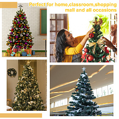 4 шт. 4-х видов пластиковых елочных украшений в виде звезд&nbsp;AJEW-GA0006-07