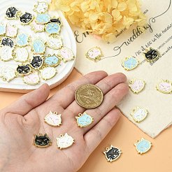 40шт 4 цвета сплава эмалевые подвески&nbsp;ENAM-CJ0004-16