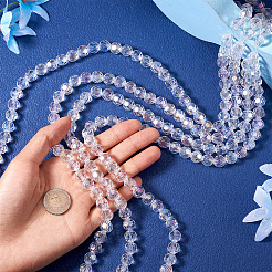 4 нить прозрачных стеклянных бусин&nbsp;EGLA-TA0001-80A