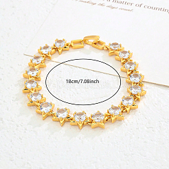 Женские браслеты из латуни с кубическими циркониями&nbsp;LN8502-3