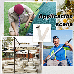 16 шт. V-образная пружинная кнопка из нержавеющей стали&nbsp;STAS-MA0001-13