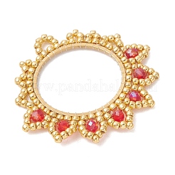 Подвески-цветы из стеклянных бусинок&nbsp;PALLOY-MZ01237-01