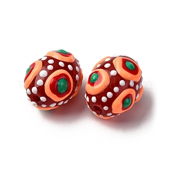 Стеклянные эмалевые бусины&nbsp;GLAA-C038-01