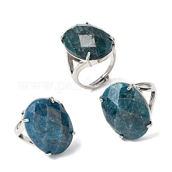 Перстни из натурального апатита&nbsp;RJEW-C154-01J