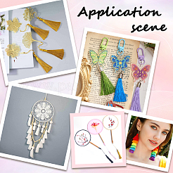 40 шт. 10 стиля полиэстеровых подвесных украшений с кисточками&nbsp;AJEW-CY0001-53