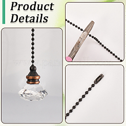 Подвески из алмазного стекла для потолочного вентилятора&nbsp;HJEW-WH20003-33A