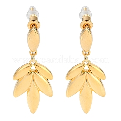 Серьги с подвесками из пшеничной латуни&nbsp;LS-EJEW-L288-009G