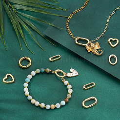 10 шт. 5 стиля латунных пружинных затворных колец&nbsp;KK-PH0013-87